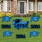 Big Dot of Happiness Blue Grad Class of 2026 Outdoor Decorations - Graduation Yard Signs - Set of 8